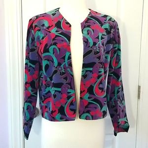 Vintage Neiman Marcus Open Cropped Velvet Jacket